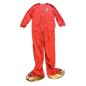 NICK & NORA Fox Footed Footie Pajamas Size M Cozy Sleepwear Cute Cosplay Comfort